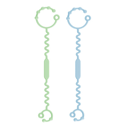 Correas de Silicona para Juguetes - 2 Unidades - Verde y Celeste